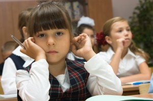 The thoughtful schoolgirl