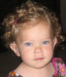 Toddler with hearing aids